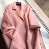 Harajuku Style Double-Sided Wool Coat for Women