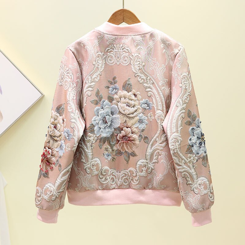 Custom Floral Print Outwear Jacket for Women - Harajuku Style
