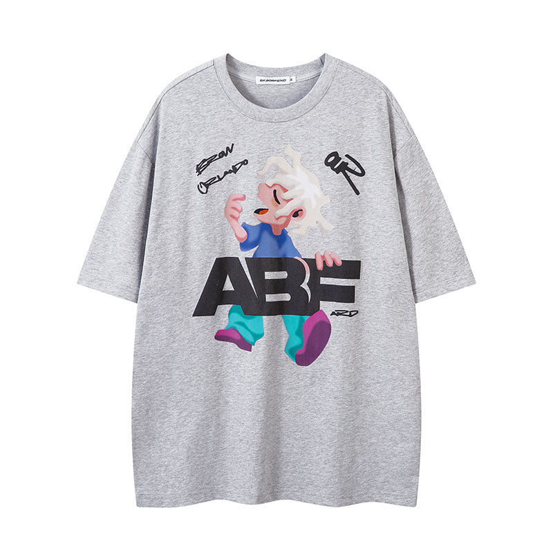 Playful Harajuku-Style Printed Unisex T-Shirt