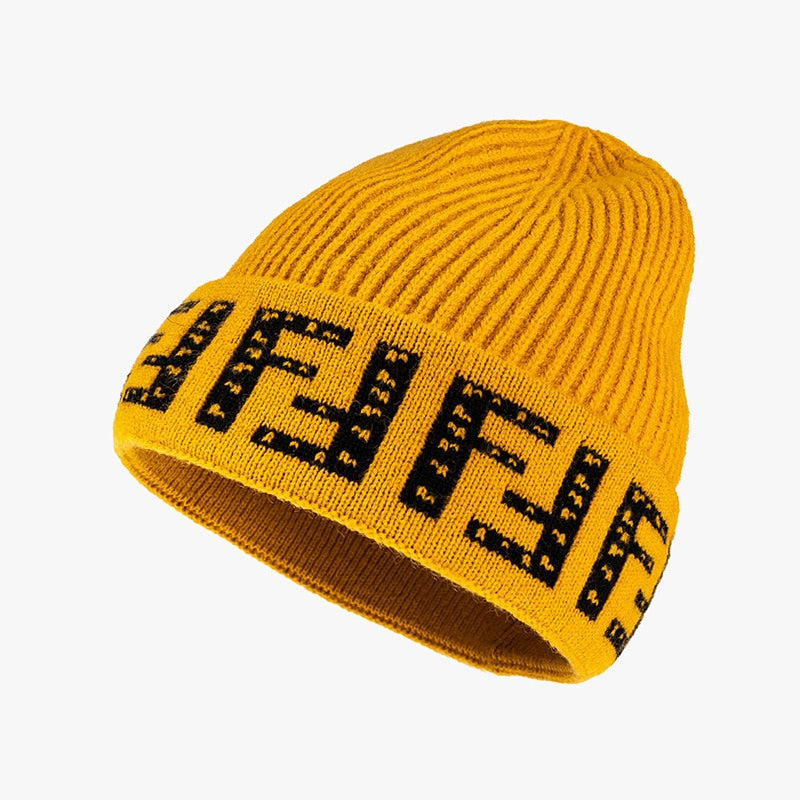 Harajuku Style Letter Beanie Hat for Women