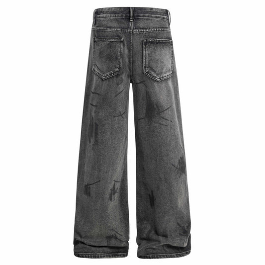 Heavy Distressed Deconstructed Denim Trousers - Harajuku Style