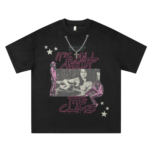 Short Sleeve T-Shirt for Men and Women, Summer Oversize Couple