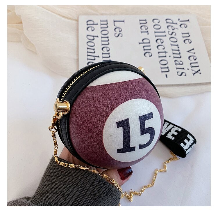 Harajuku Playful Billiard Mini Chain Bag for Girls