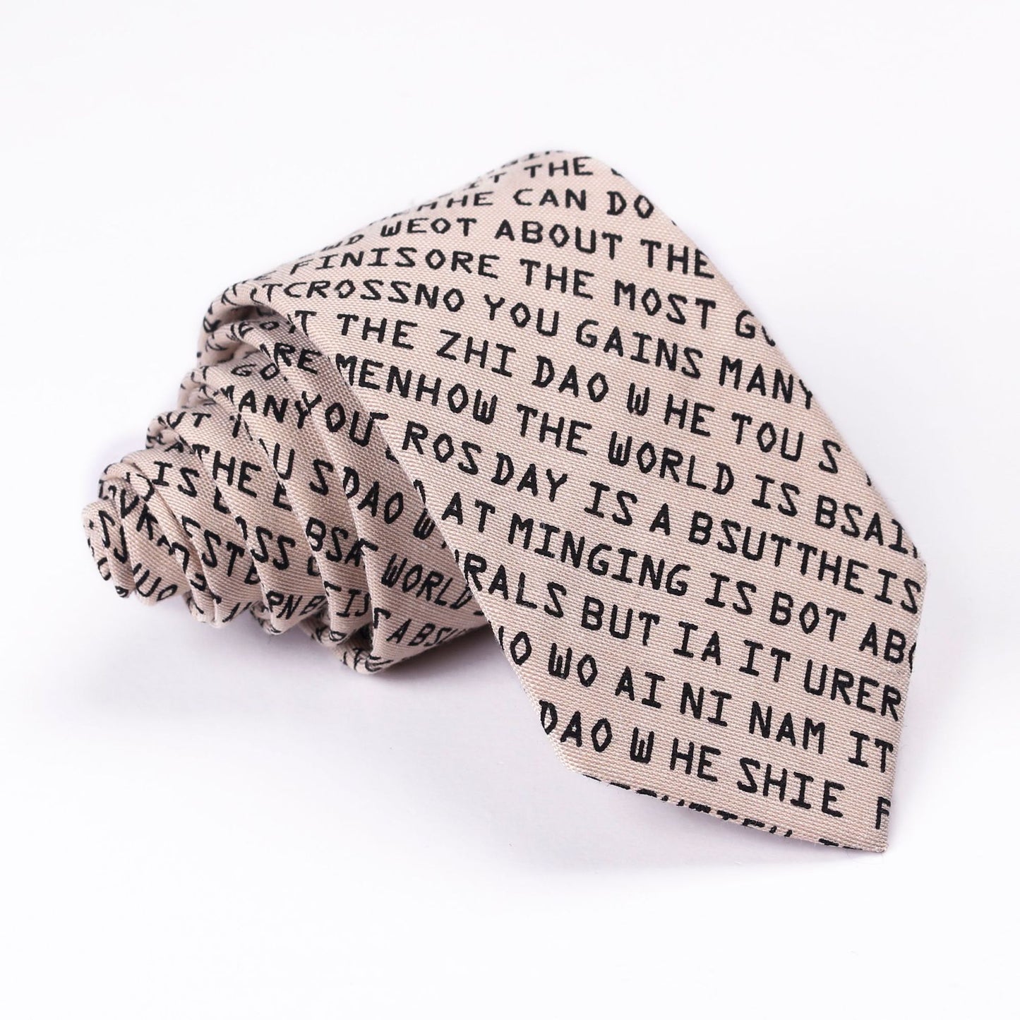 English Letter Casual Printed Tie