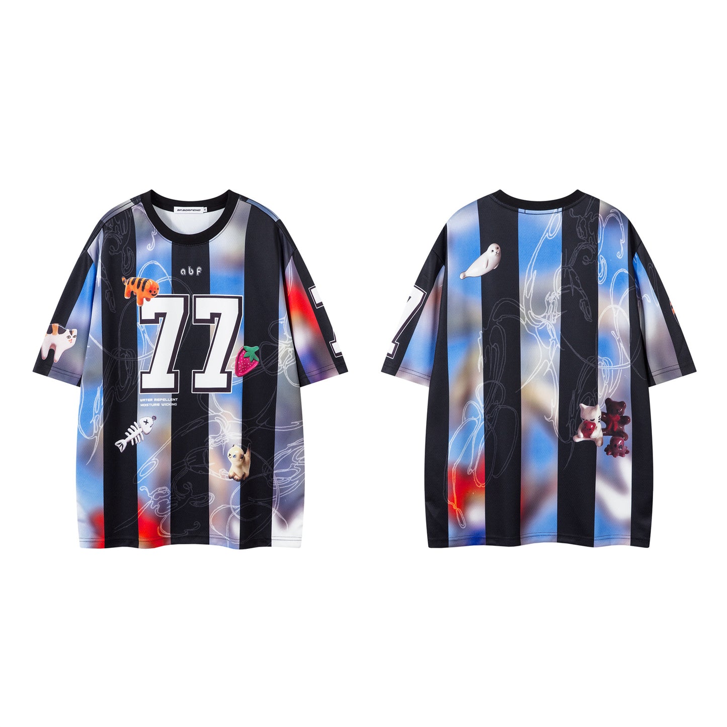 Retro Fun Striped Floral T-Shirt