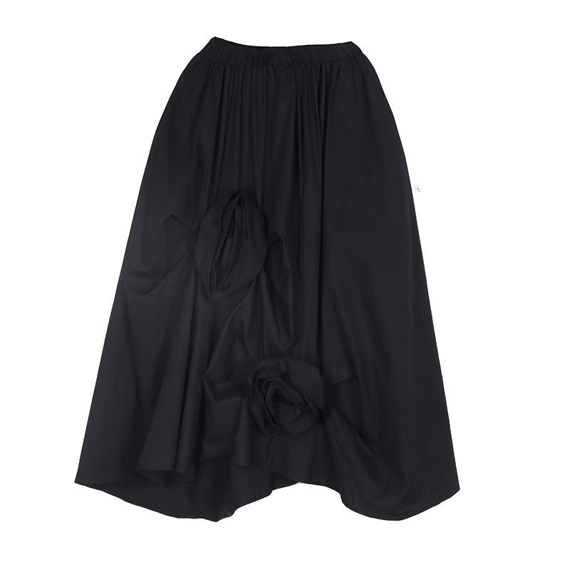 Irregular Flower Half Skirt - Trendy Harajuku Style