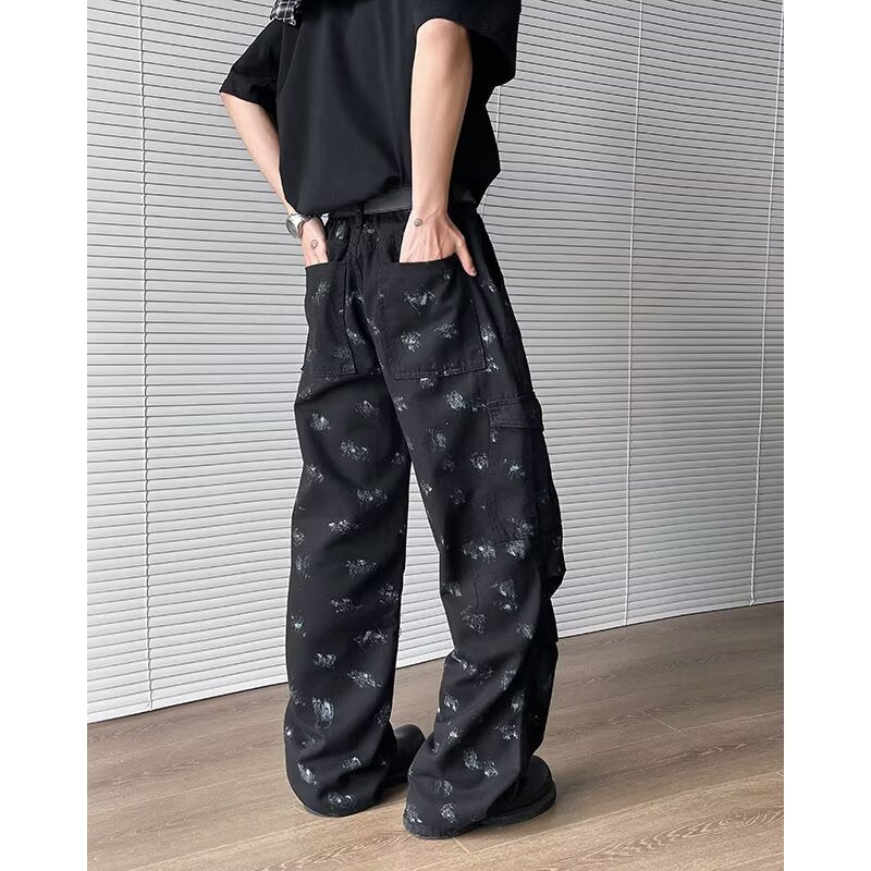 Retro Paint Dot Military Work Pants