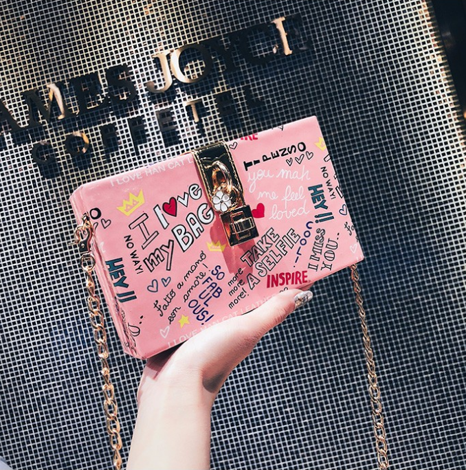 Harajuku Style Graffiti Crossbody Handbag for Women