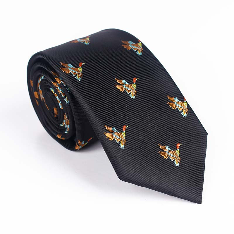 Yarn Dyed Jacquard Bird Multi Color Bow Tie
