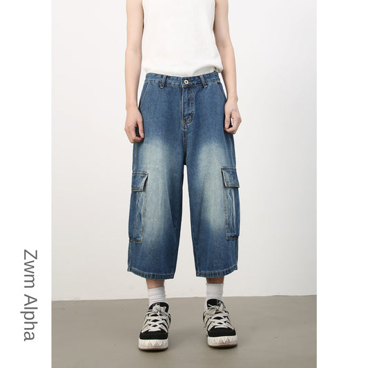 Nirben Multi-Pocket Skateboard Denim Shorts - Harajuku Style