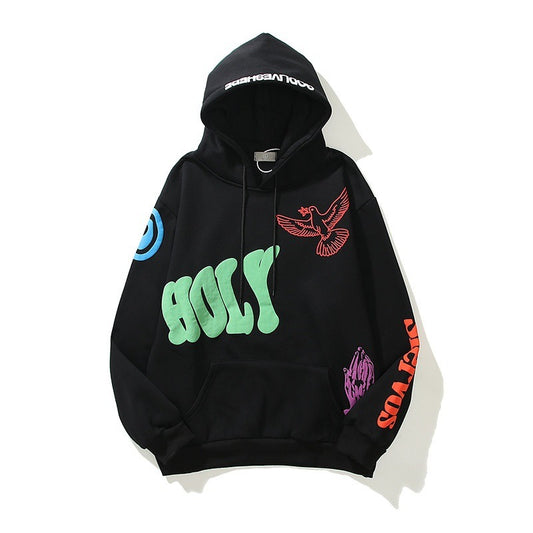 Kanye 3D Foam Graffiti Print Hoodie - Harajuku Street Style