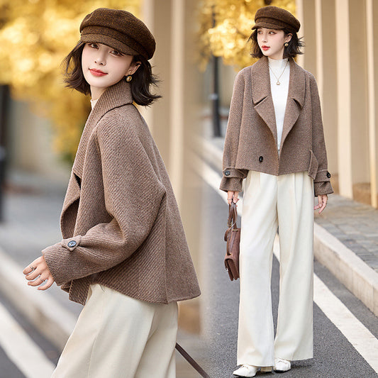 Versatile Double-Sided Woolen Coat for Women