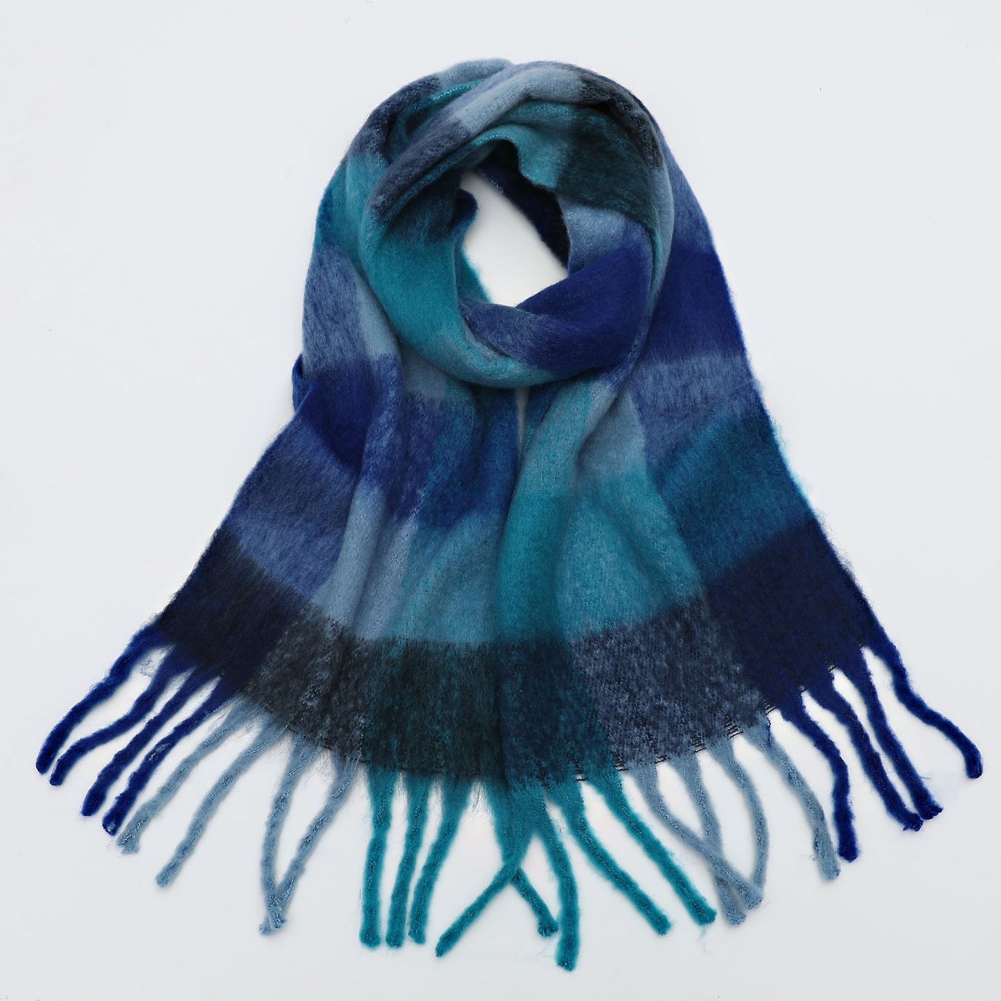 Thickened Imitation Cashmere Plaid Scarf for Women