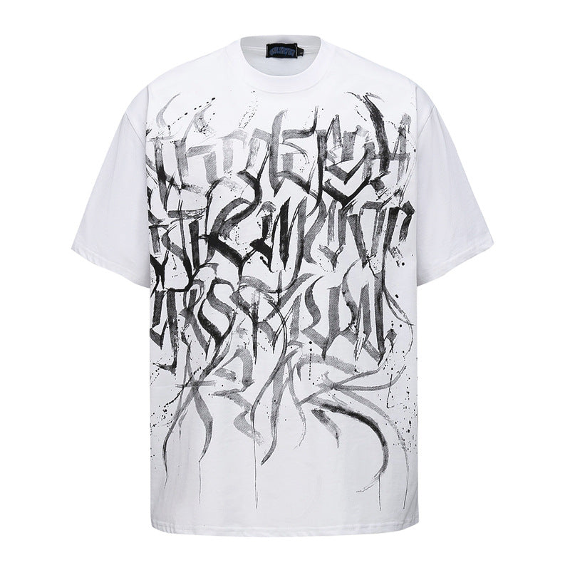 Harajuku Style Cartoon Skull Demon Cotton Tee