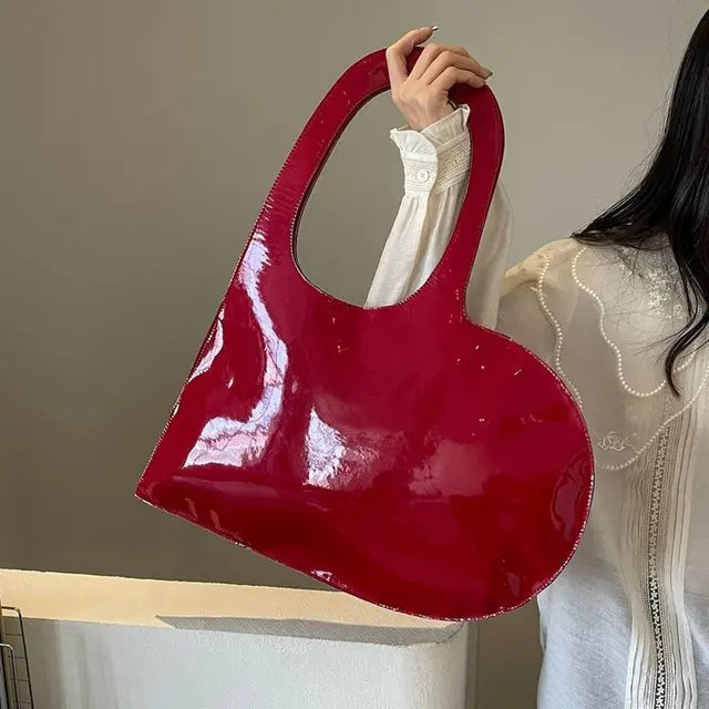 Creative Heart-Shaped PU Shoulder Bag