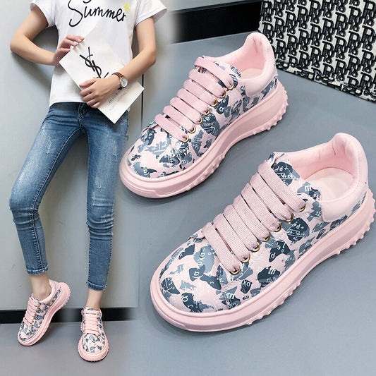 Trendy White Wedge Sneakers for Women