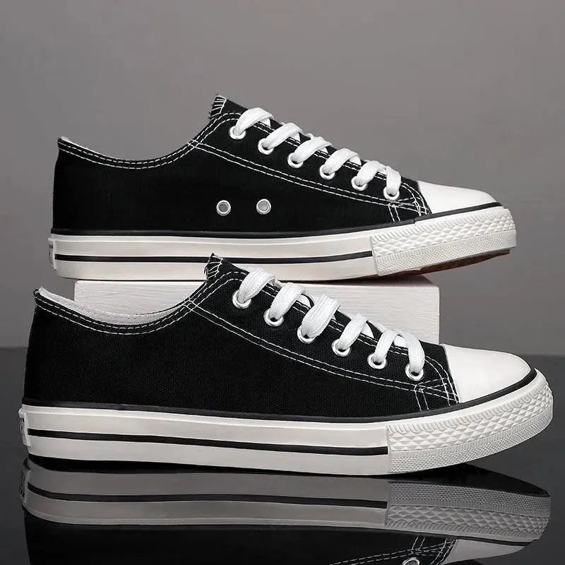 Lace Up Round Toe Canvas Sneakers