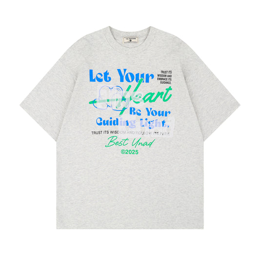 Harajuku Style Letter Print Crew Neck Tee - Unisex