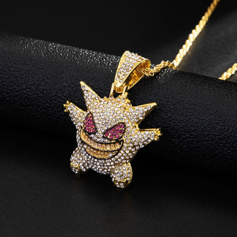 Playful Fairy Geng Ghost Pendant Necklace