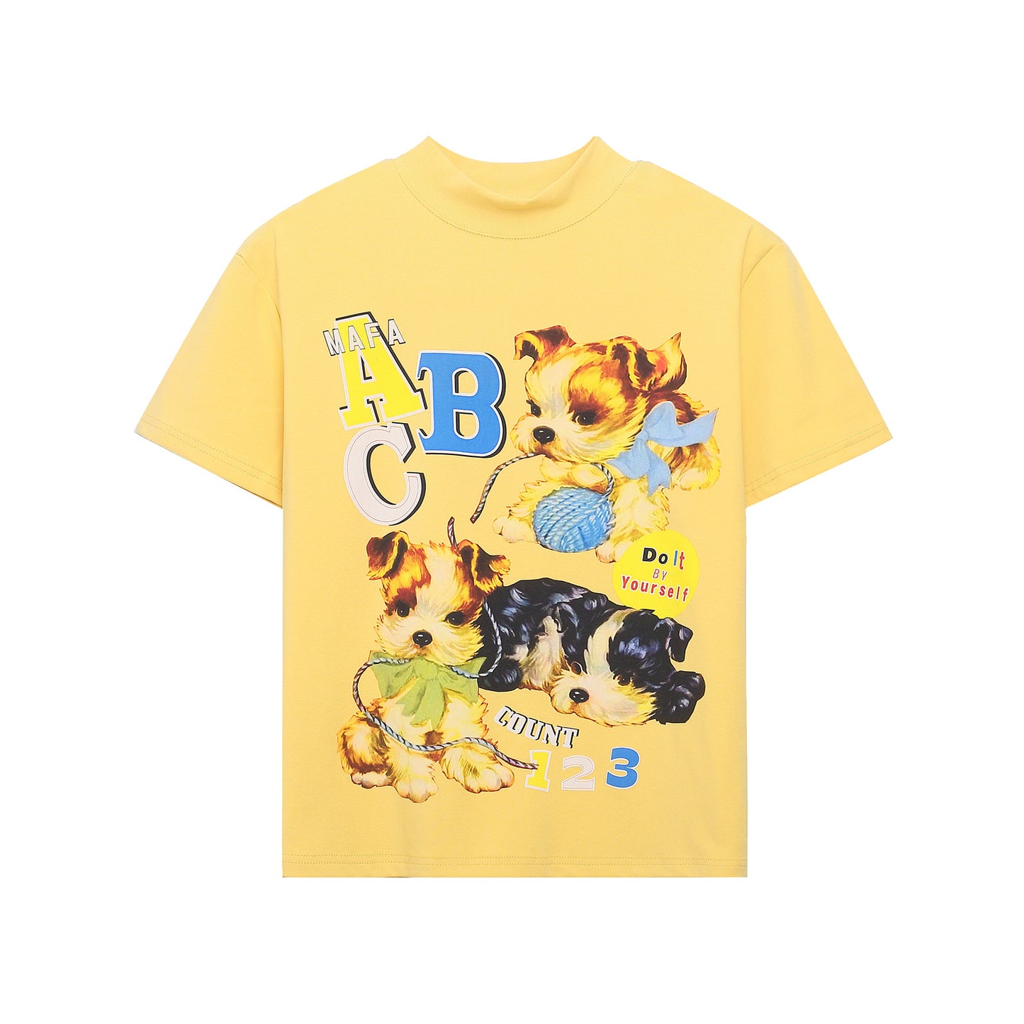 Spicy Girl Dog Print Short Sleeve T-Shirt