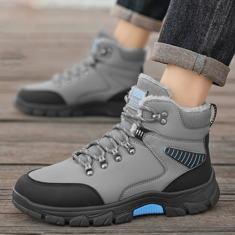 Men's High-Top Fleece-Lined Winter Hiking Boots