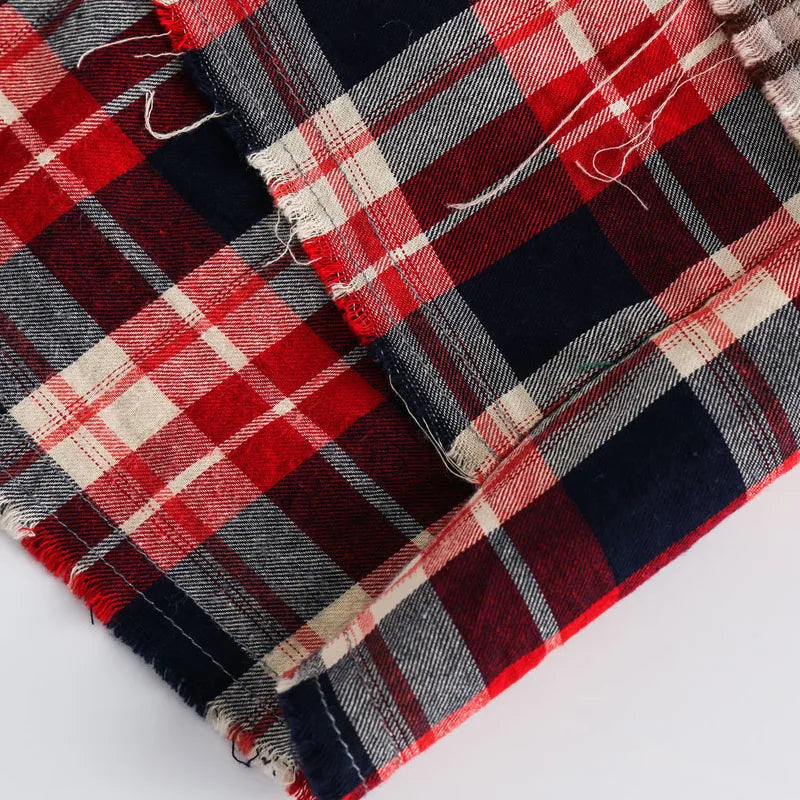 Harajuku Broken Patchwork Plaid Shirt