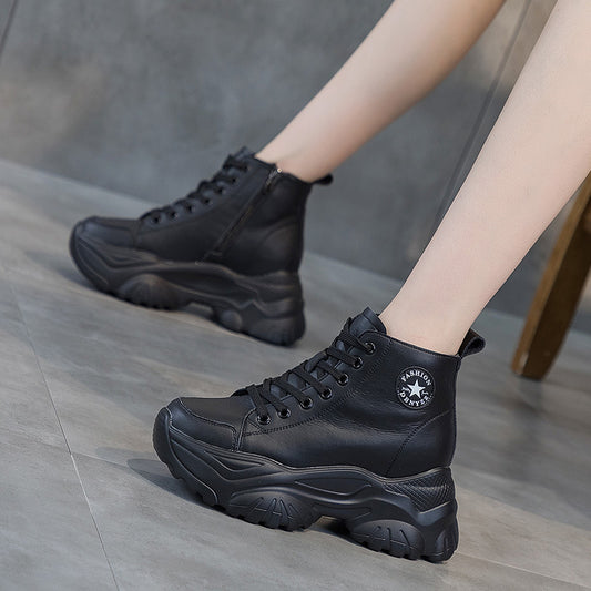 Harajuku Style Women's White Thick Bottom Casual Shoes