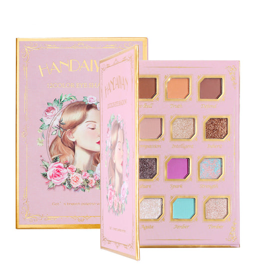 12 Color Harajuku Style Eye Shadow Palette with Mirror