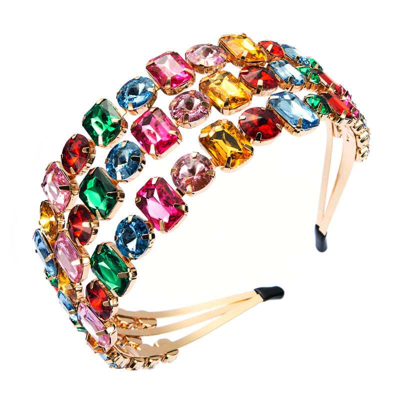 Exaggerated Metal Three-Row Headband