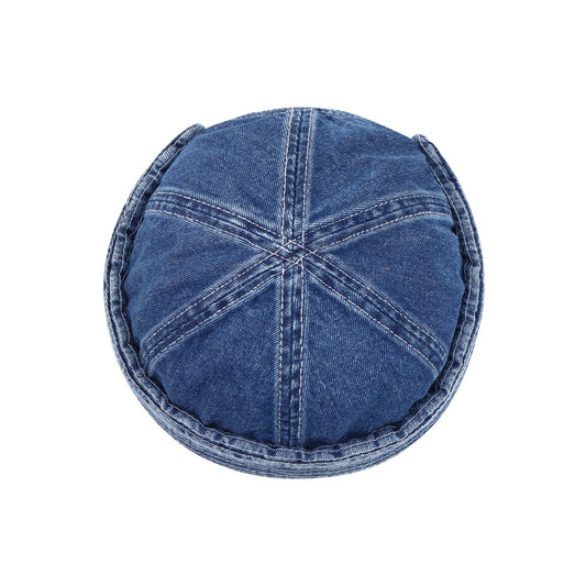 Retro Denim Melon Skin Hat - Versatile Harajuku Style