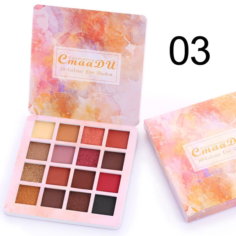 16 Vibrant Shades of Waterproof Shiny Eyeshadow