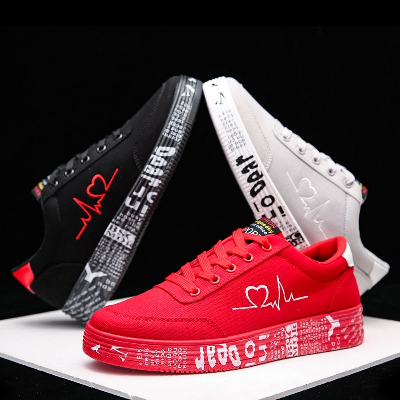 Harajuku Style Women’s Lace-Up Vulcanized Sneakers
