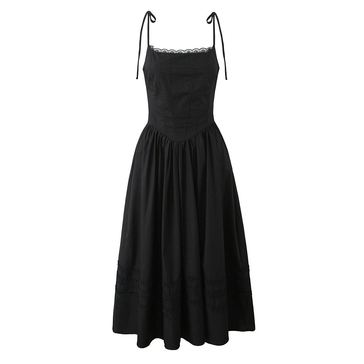 Lace-Up Camisole Dress