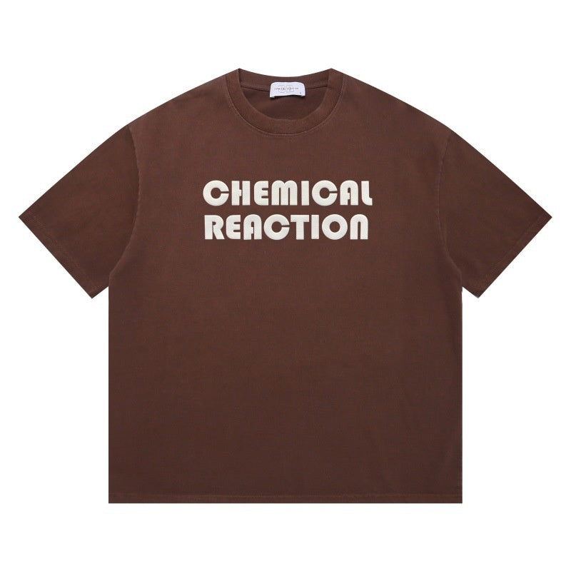 Harajuku Style Letter Print Washed Short Sleeve T-Shirt