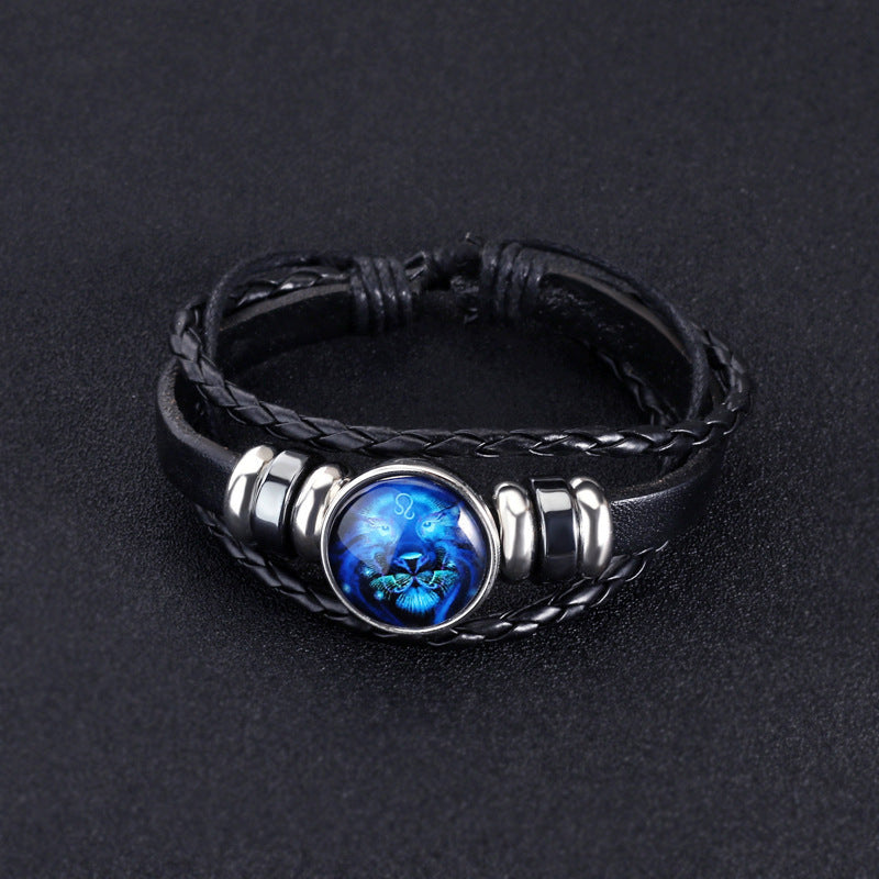 Glow in the Dark 12 Constellations Zodiac Sign Bracelet