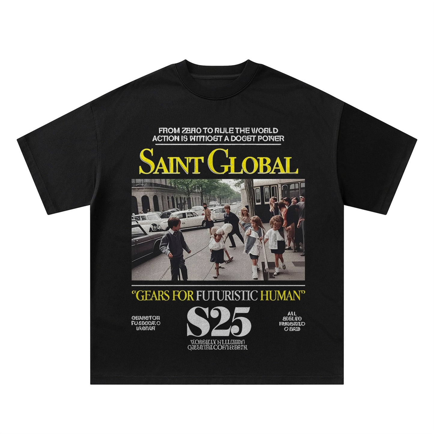 Harajuku Street Style Portrait Print T-Shirt for Men & Women