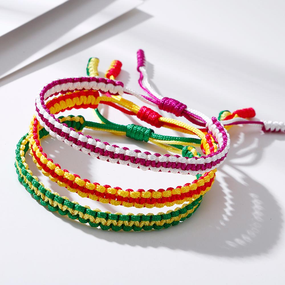 Ethnic Tibetan Buddha Amulet Bracelets - Handmade Multicolor