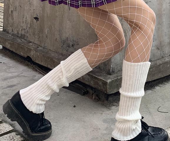 Japanese Lolita Sweet Girl Leg Warmers - Knitted Foot Covers