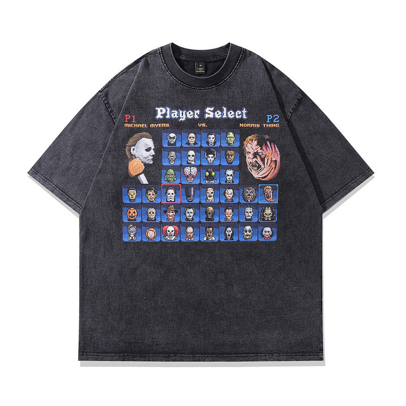 Harajuku Style Loose Fit Graphic T-Shirt for Men