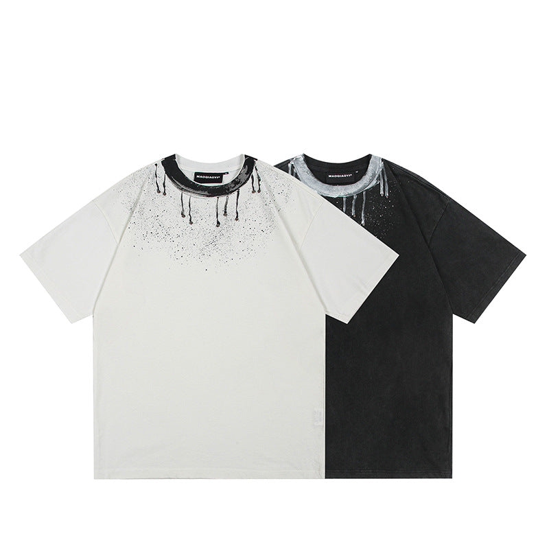 Harajuku Style Cartoon Print Short Sleeve T-Shirt
