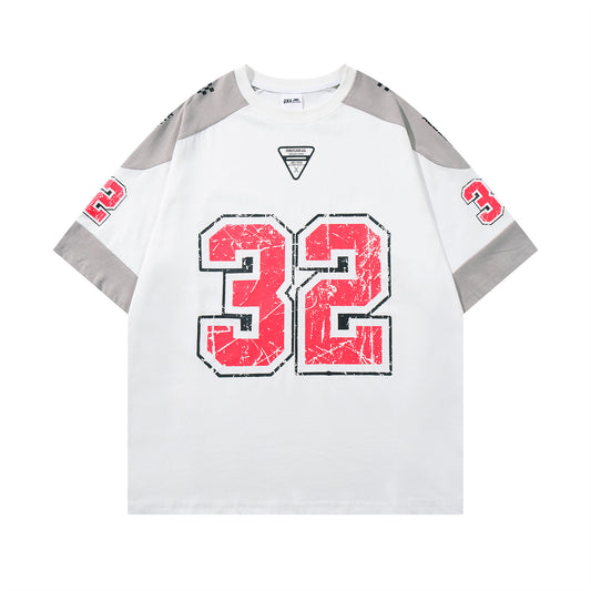 Harajuku Style Color-Block Short Sleeve T-Shirt Jersey