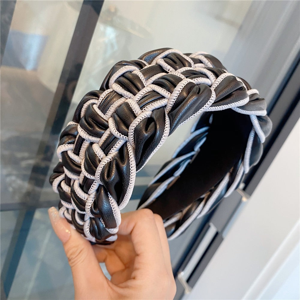 PU Overlock Braided Twist Headband
