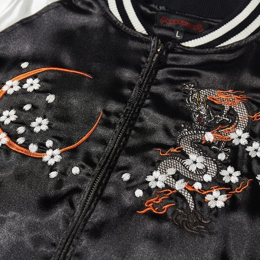 Harajuku Style Embroidered Baseball Jacket for Men & Women