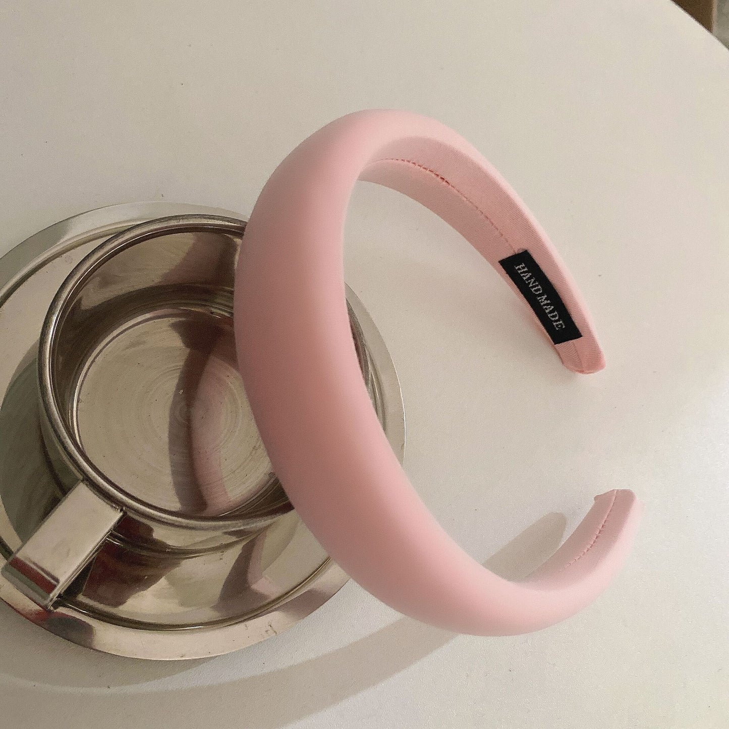 Gentle Cream Color Candy Wide-Brimmed Sponge Headband