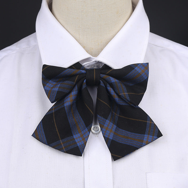 Cotton JK Bow Tie Skirt with Plaid Ornaments