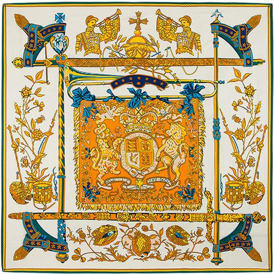 Royal Chant Silk Totem Scarf - 130cm x 130cm