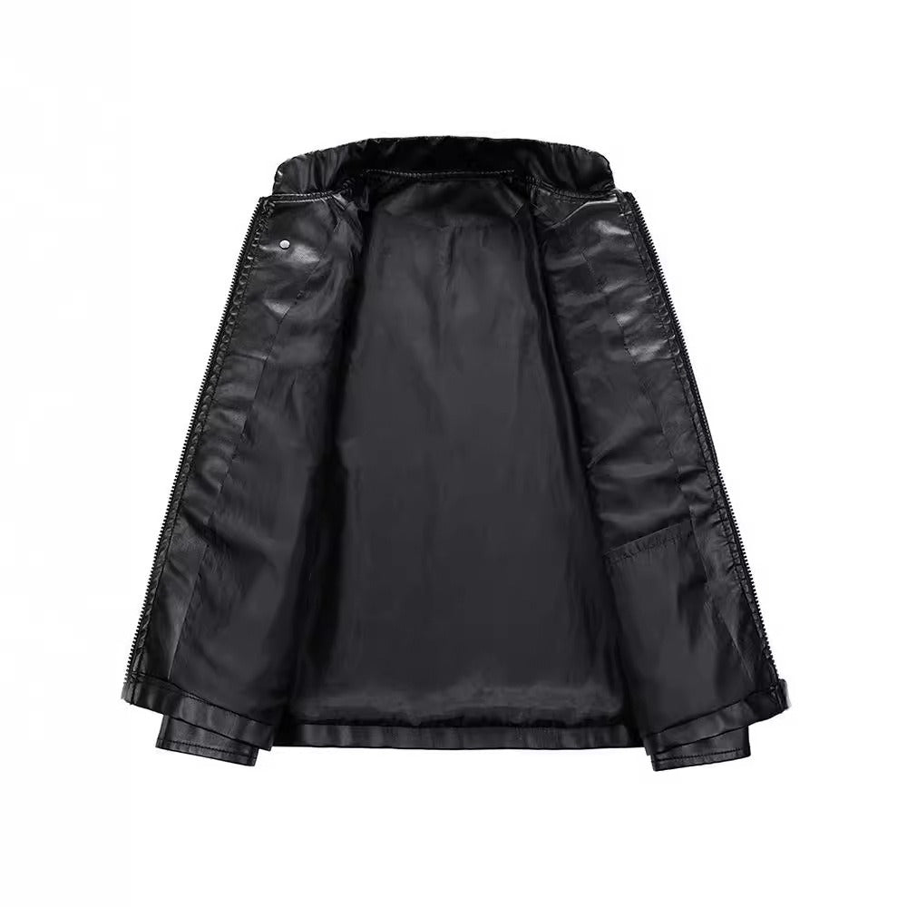 Harajuku Style Men's Leather Motorcycle Jacket