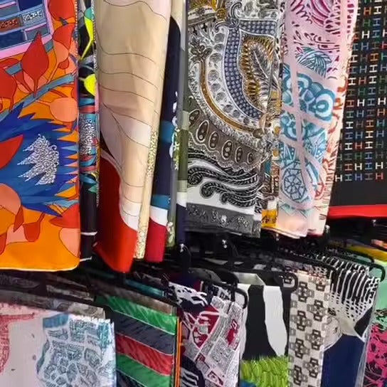 90cm Handmade Curled Edge Lock Chain Women's Scarf