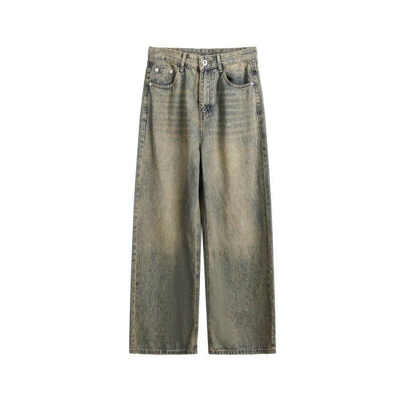 Feng Shui Washed Loose Straight Leg Jeans