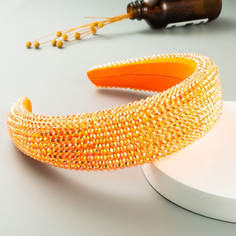 Fashion Fabric Inlaid Resin Drill Headband